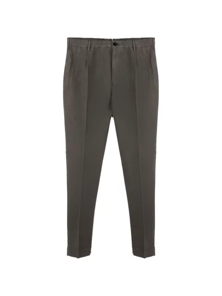 Pantaloni Incotex din țesătură twill gri