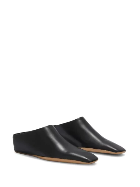 Kožené mules Jil Sander černé