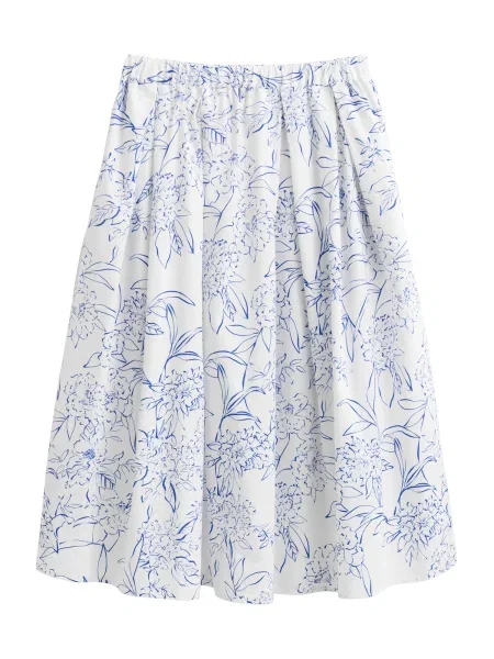 GANT Fustă albastru deschis alb