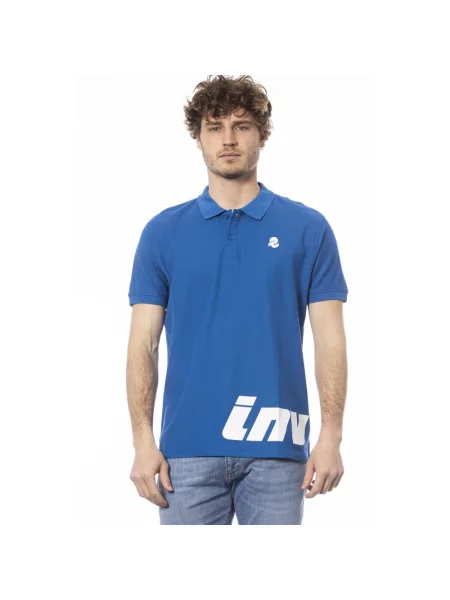 Koszulka polo Invicta z logo z krótkim rękawem niebieska