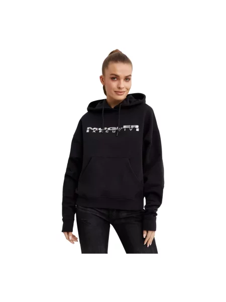 Bluza Mugler z logo czarna