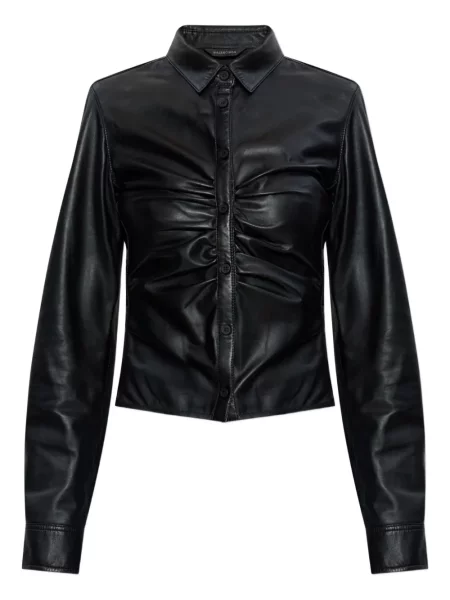 Cămașă Balenciaga din piele negru