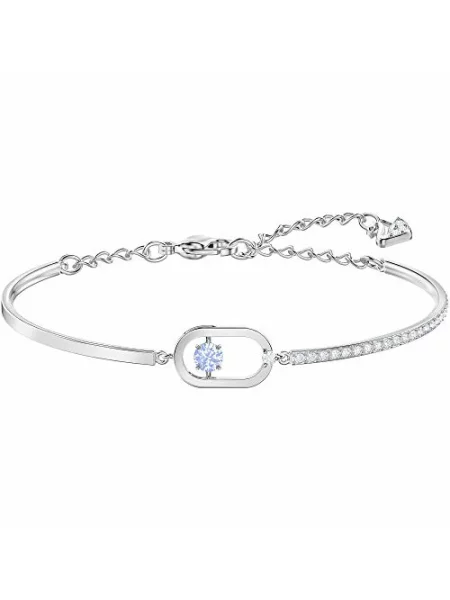 Naszyjnik Swarovski z kokardką szary