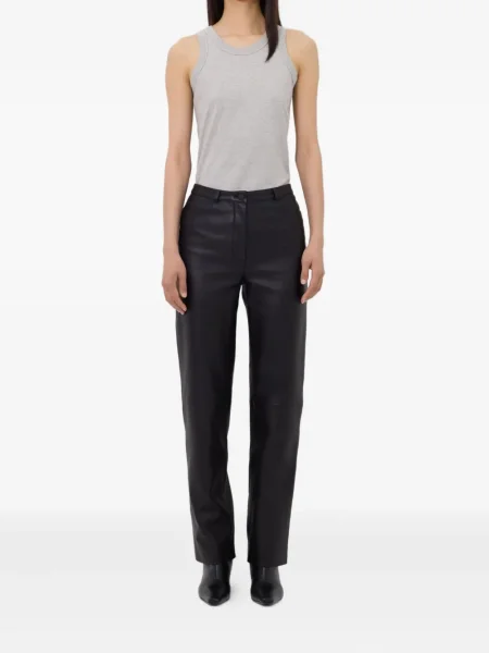 Pantaloni Loulou De Saison din piele negru