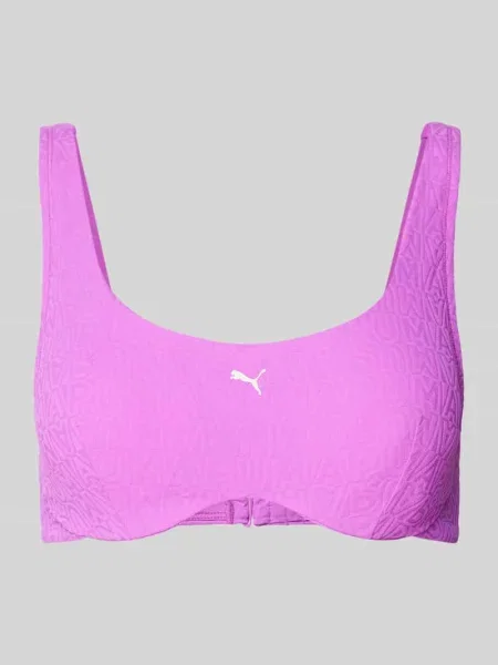 Top bikini z fakturowanym wzorem Puma