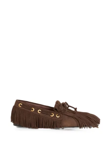 Pantofi loafer Etro din piele de căprioară maro