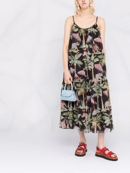 Костюм рокля Red Valentino с принт черно