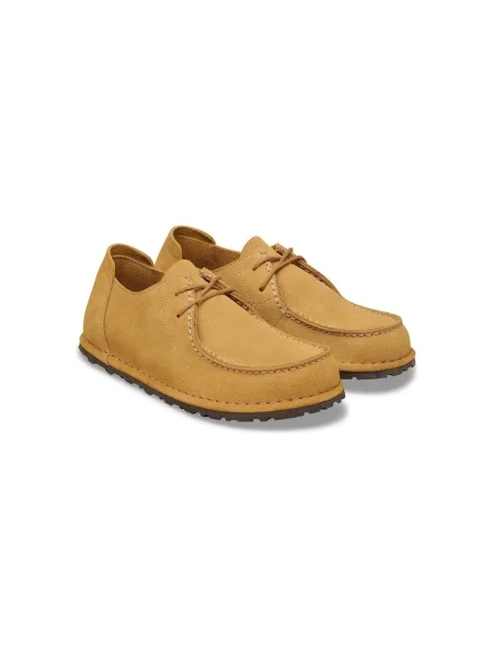 Birkenstock pantofi de piele întoarsă Utti Lace galben