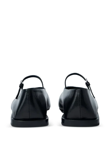 Balerini Jil Sander din piele negru