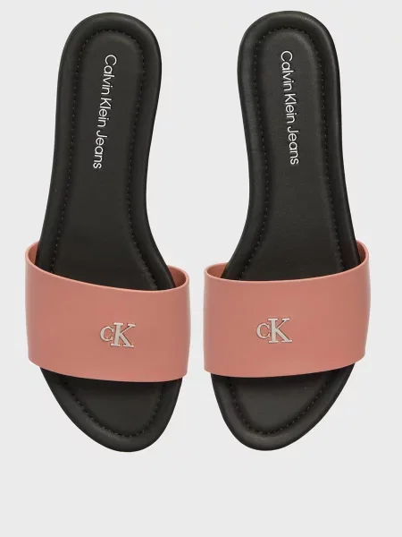 Шльопанці Calvin Klein Jeans без підборів помаранчеві