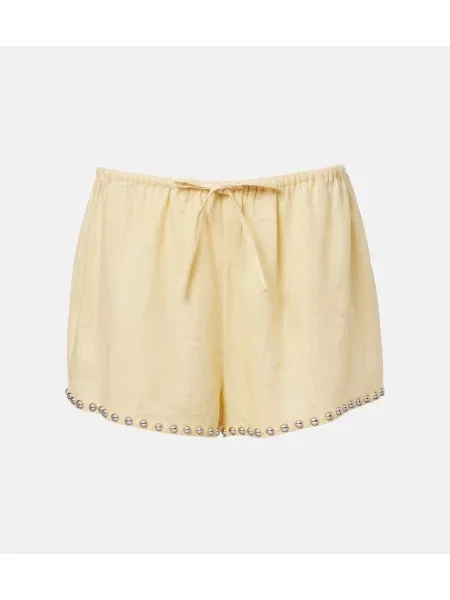 Pantaloni scurți Staud de in galben