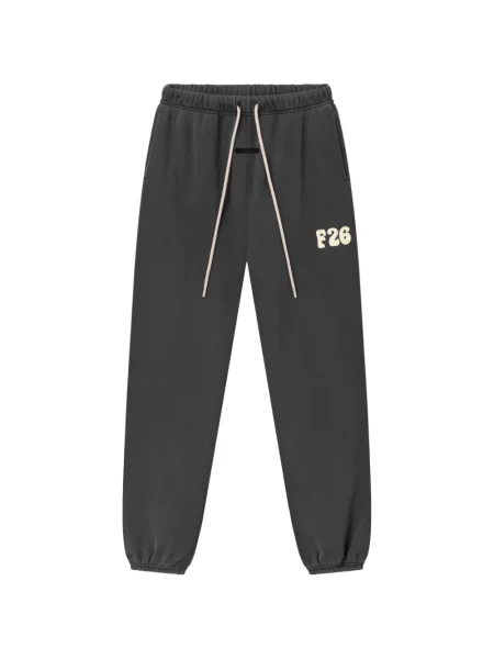 Pantaloni Fear Of God Essentials cu imagine alergare cu cordon gri