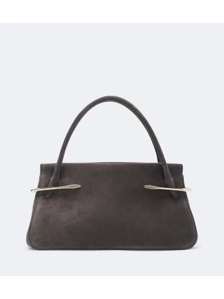Top Givenchy din piele de căprioară gri