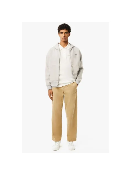Gulerat scurt tricou Lacoste alb