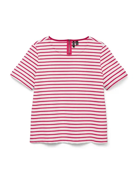 VERO MODA Marškinėliai VMABBY fuksijų balta