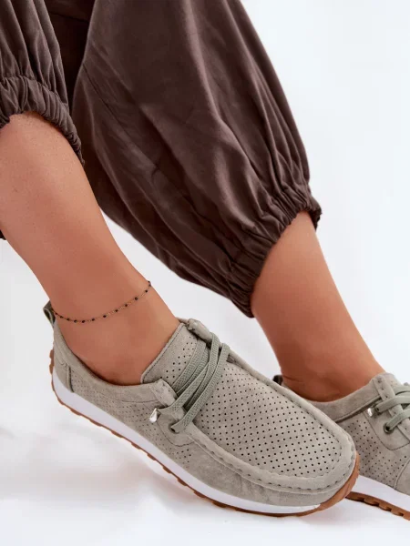 Semišové mokasíny Evento bílé