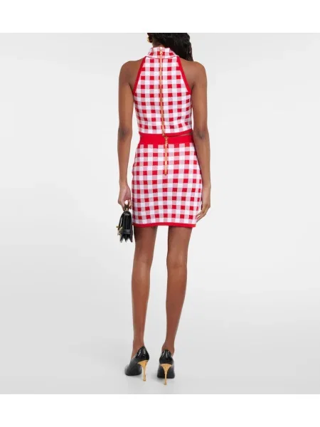 Cropp top Balmain în carouri roșu