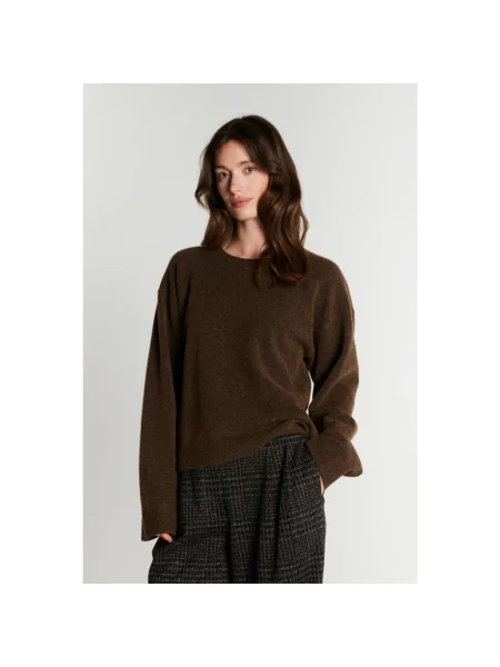 Dzianinowy sweter Rue De Femme brązowy
