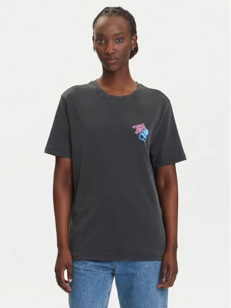 Tommy Jeans T-Shirt Neon Relaxed Fit γκρι