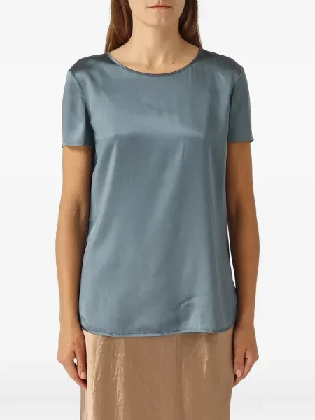 Satenska kratak majica Max Mara plava