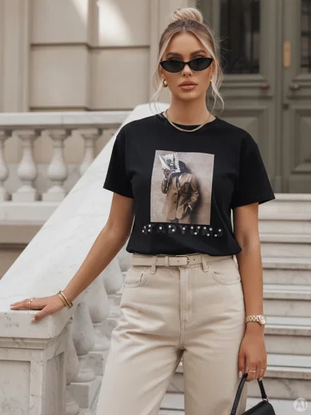 T-shirt CARSTI Dstreet czarny