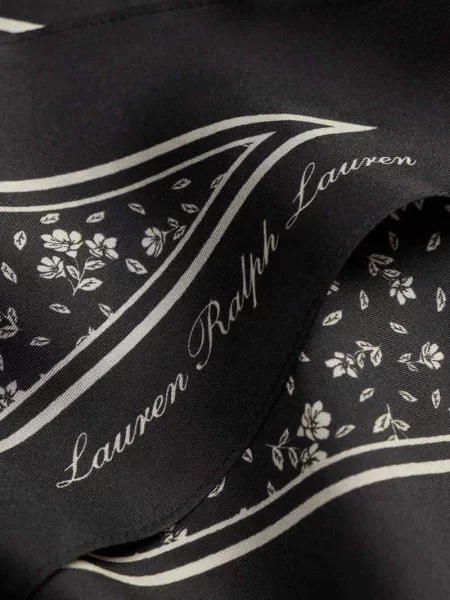 Lauren Ralph Lauren chusta jedwabna czarna