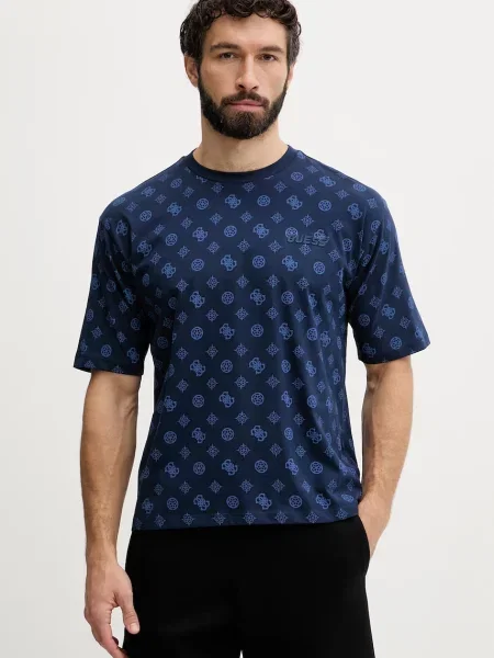 Guess t-shirt Ανδρικό OVIDIO μπλε