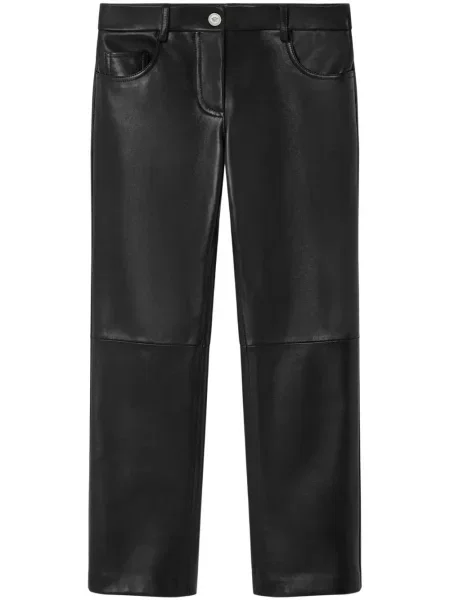Pantaloni Versace din piele negru