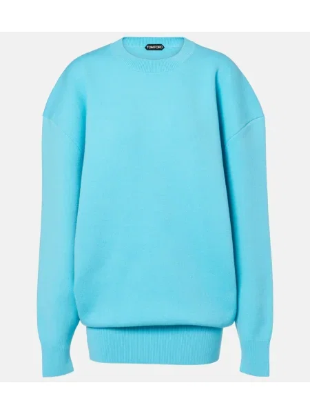 Volnena obleka obleka Tom Ford modra