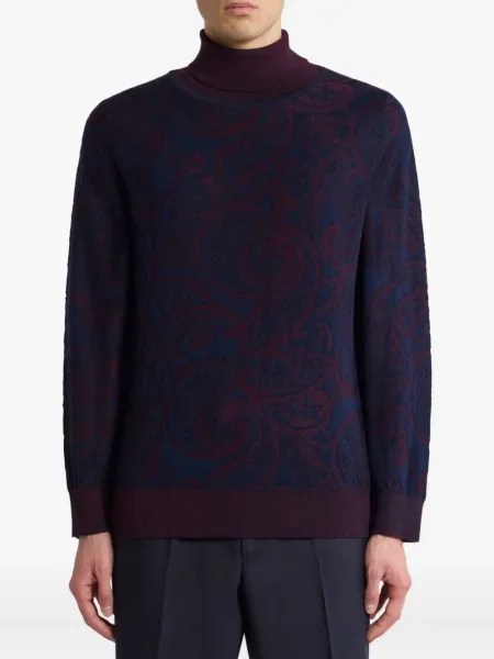 Heláncă Etro cu model paisley din jacard albastru