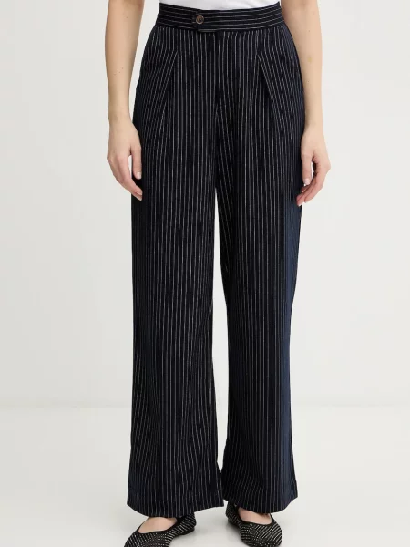 Never Fully Dressed pantaloni Arden bleumarin lat high waist