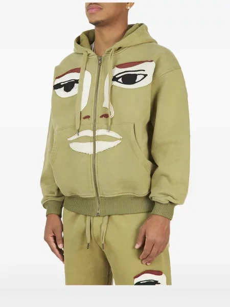 Hanorac cu glugă Kidsuper verde
