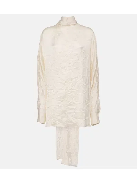 Top Khaite din satin alb