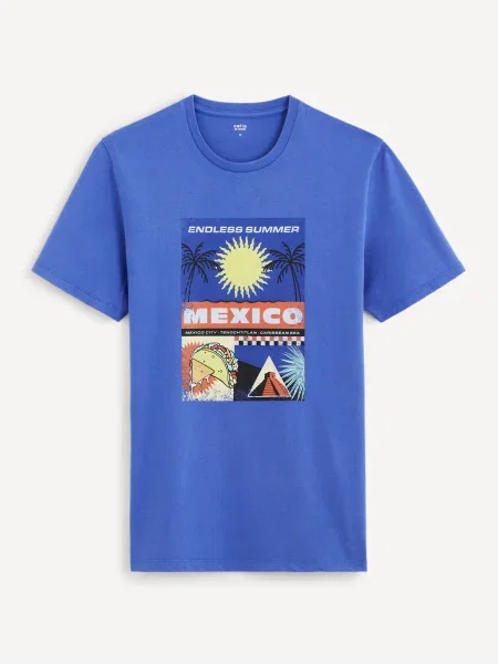 Tricou Celio albastru