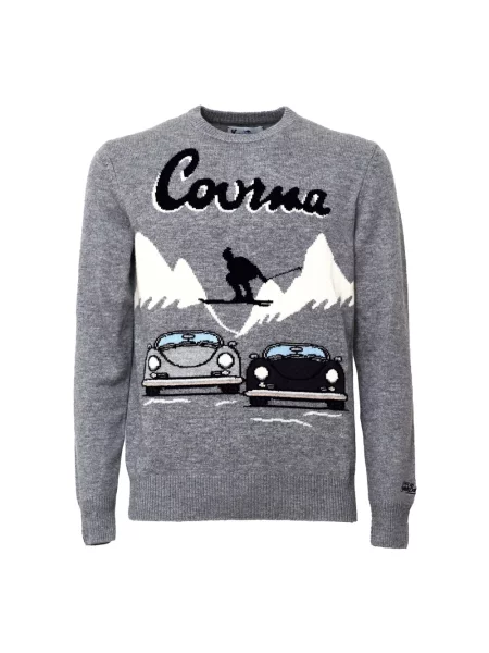 Sweter Mc2 Saint Barth wełniany szary