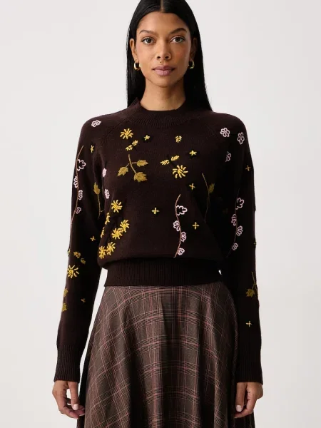 Weekend Max Mara pulover pentru femei din lână WKDRAFIA maro