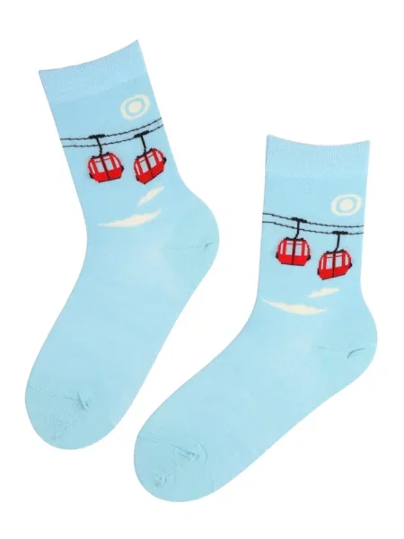Sokisahtel Șosete SKI CABIN merino wool socks deschis albastru