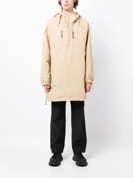 Pusiau užtrauktukas paltas White Mountaineering izoliuoti balta