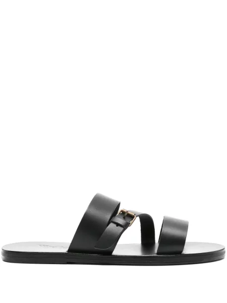Sandale Ancient Greek Sandals din piele fără toc negru