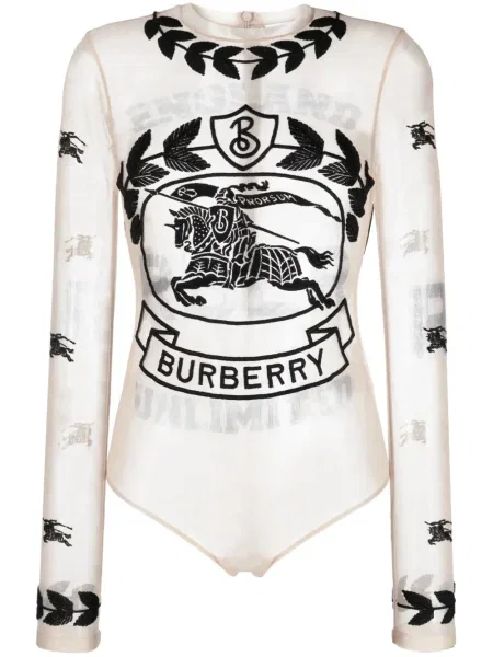 Body Burberry cu broderie din tul