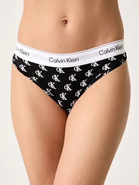Calvin Klein Underwear tangá dámske s bavlnou čierna