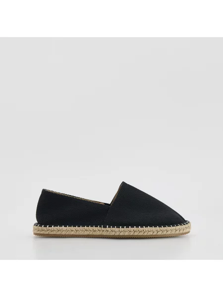 Reserved Pletené espadrilky černý