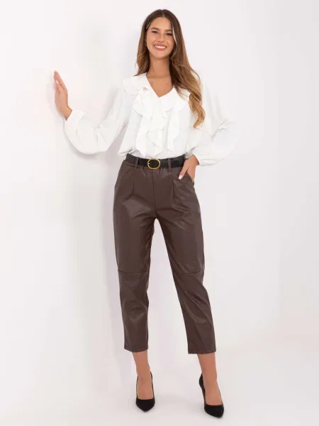 Pantaloni Rue Paris alb