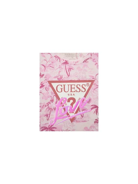 Guess Póló Regular Fit rózsaszín