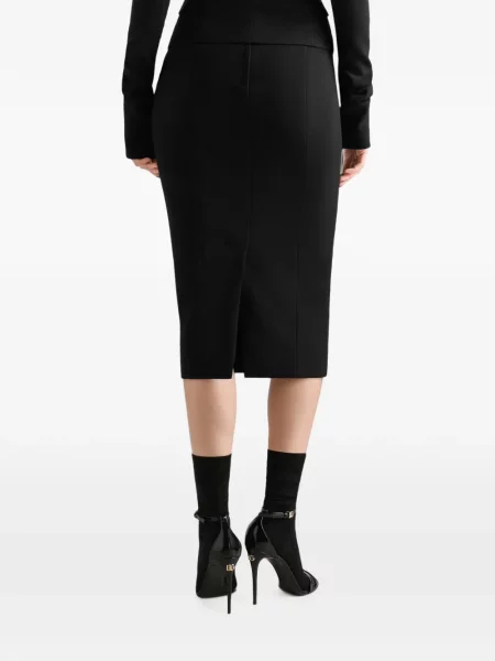 Fustă Dolce & Gabbana de lână negru