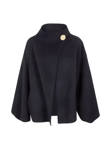 Sweter Darkpark wełniany do kolan czarny