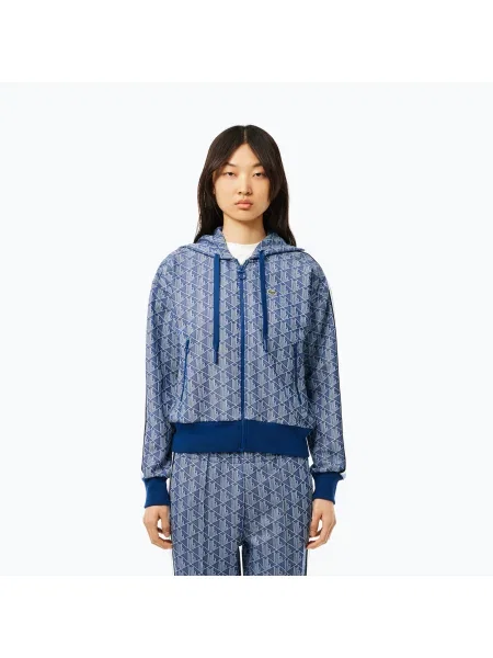 Дамски суитчър Lacoste globe/overview синьо