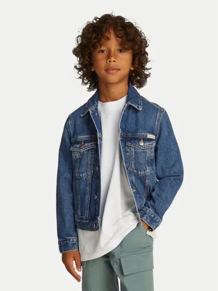 Calvin Klein Jeans Džinsinė striukė Tamsiai mėlyna