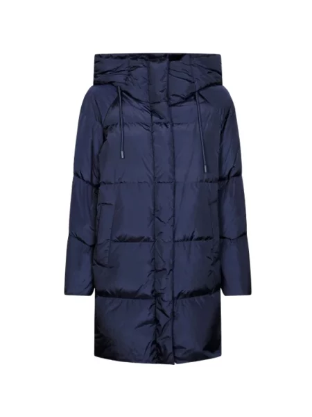 Parka Weekend Max Mara do kolan niebieska