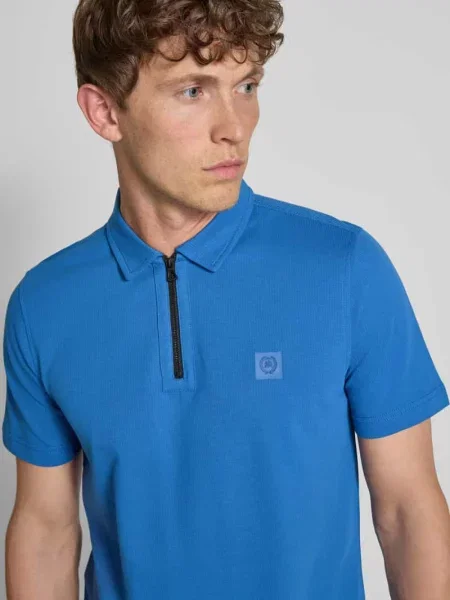 Koszulka polo o kroju regular fit z detalem z logo Lerros
